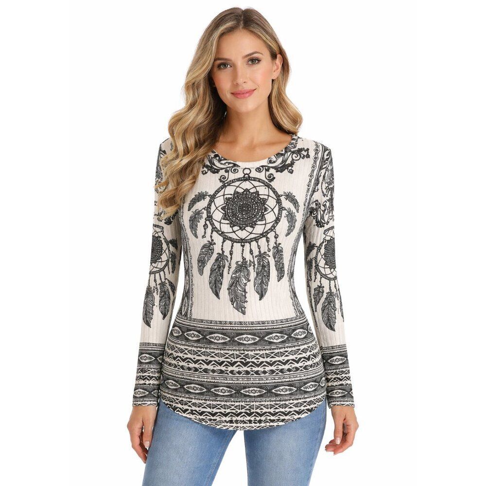 Biker Bling Rider Dreamcatcher Sparkle Sweater Small NWOT